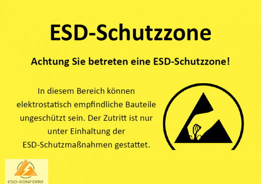 ESD-Kennzeichnung EPA-Eingang in deutscher Sprache in DIN A3 quer