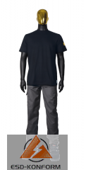 ESD-T-Shirt Unisex mit Rundkragen ohne Brusttasche